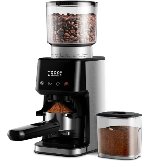 Hot Sale Electronic 51 Precise Settings Timer Conical Burr Coffee Bean Grinder 