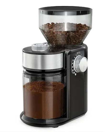 Wholesale Black 18 Grind Settings Adjustable Electric Bean Burr Coffee Grinder 