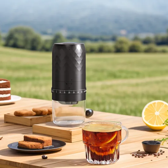 Portable Wireless Espresso Machine Handheld Camping Rechargeable Battery Powered Electric Coffee Grinder 